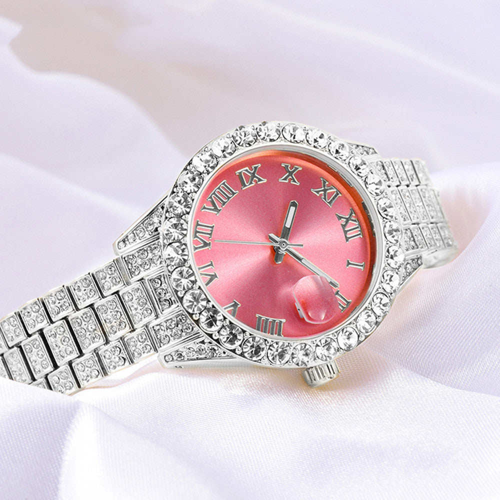 Diamond Calendar Waterproof Luminous Ladies Watch