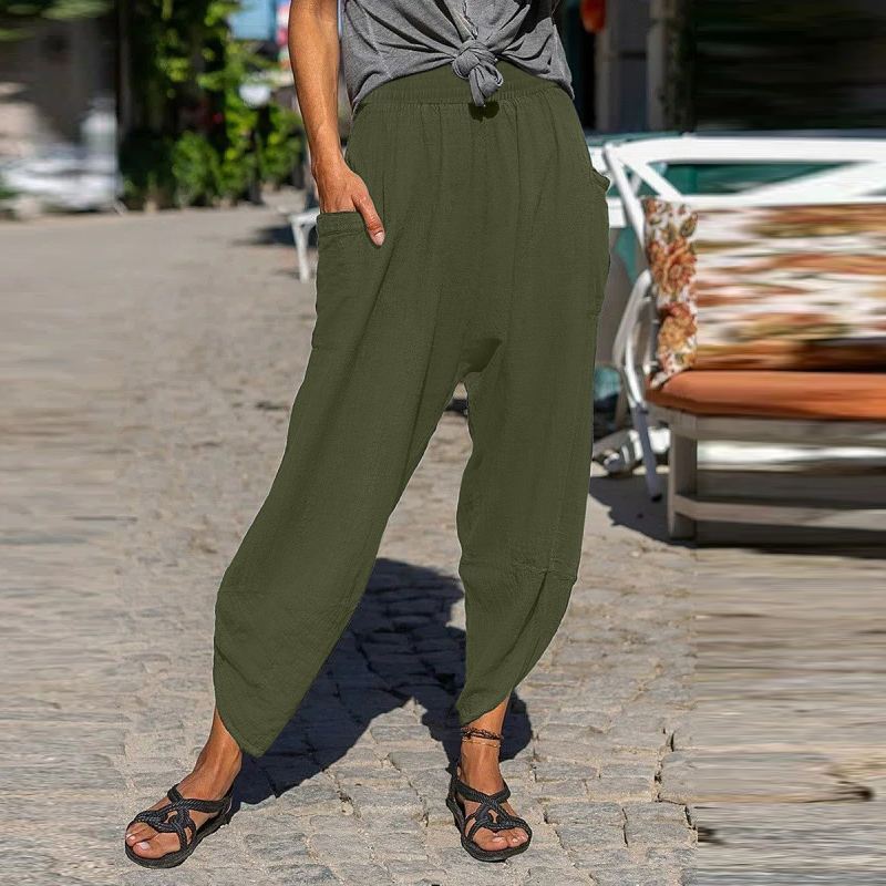 Women's Fashion Solid Color Casual Pants