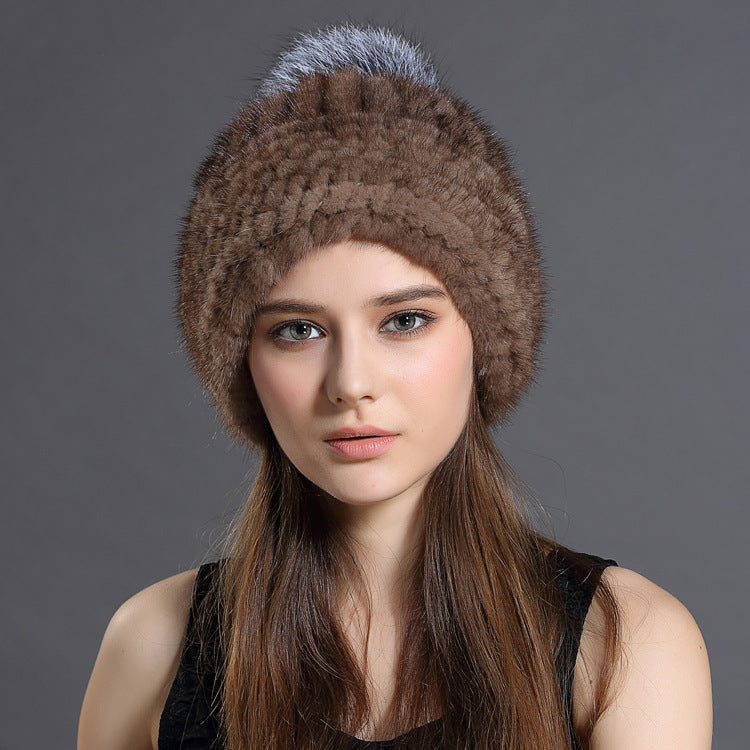 Mink fur hat