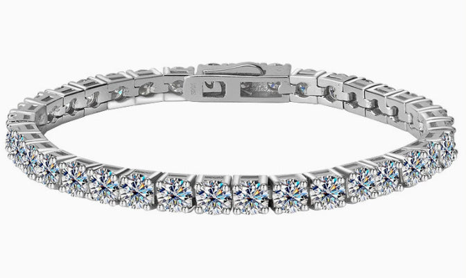 S925 Sterling Silver Moissanite Tennis Bracelet