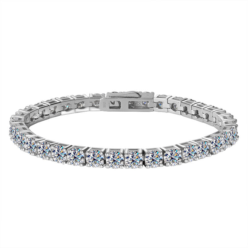 S925 Sterling Silver Moissanite Tennis Bracelet